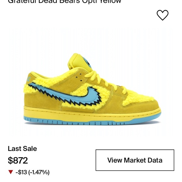 -Grateful dead bears opti yellow dunks size 8